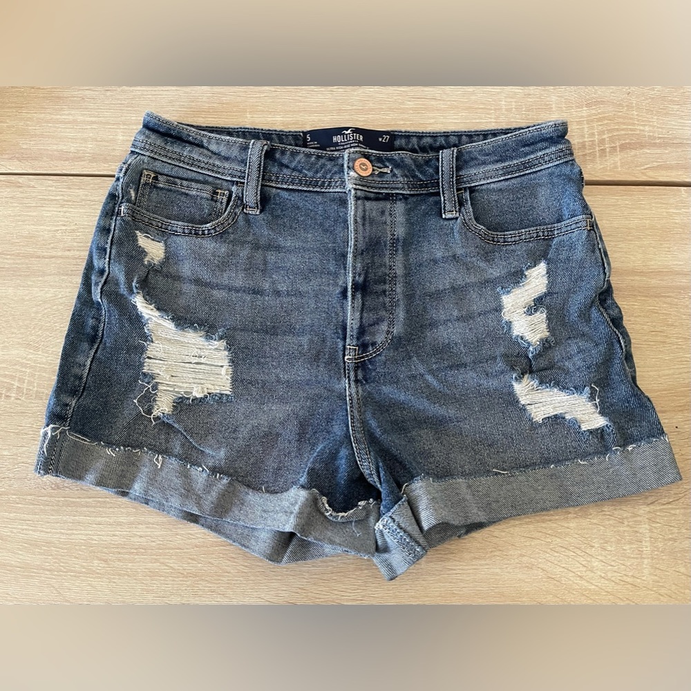 Hollister Co.  High Rise Distressed Shorts
